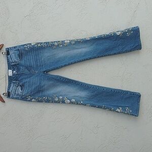 DRIFTWOOD Kelly Floral Embroidered Jeans Size 28